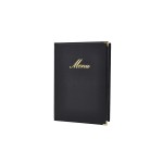 Neville Genware Classic A5 Menu Holder Black 4 Pages