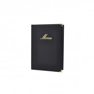 Neville Genware Classic A5 Menu Holder Black 4 Pages