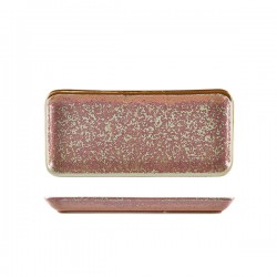 Neville Genware Terra Porcelain Rose Narrow Rectangular Platter 27 x 12.5cm