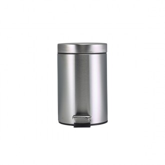Neville Genware Stainless Steel Foot Pedal Bin, 3 Litres