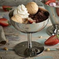 Neville Genware Stainless Steel Stemmed Sundae Cup - 23cl/8oz