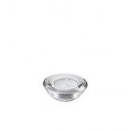 Neville Genware Glass Round Tealight Candle Holder, 75mm Diameter