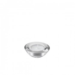 Neville Genware Glass Round Tealight Candle Holder, 75mm Diameter