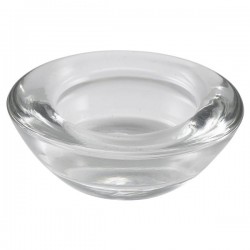 Neville Genware Glass Round Tealight Candle Holder, 75mm Diameter