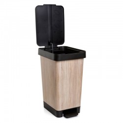 Tatay Cube Pedal Dustbin Smart Deco Wood, 25 Litres