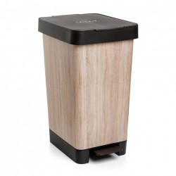 Tatay Cube Pedal Dustbin Smart Deco Wood, 25 Litres