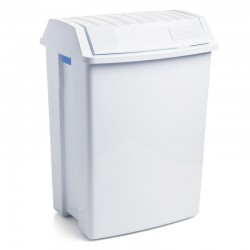 Tatay Trash Dust Bin with Swinging Flap, 49 Litres, Polypropylene, White