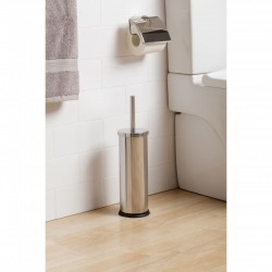 Tatay Mirror Toilet Brush, Made of Stainless Steel, Polypropylene Inner Bucket, Black Brush, BPA Free