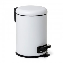 Tatay Pedal Bin, 3 Litre Nordic White, Stainless Steel with soft close