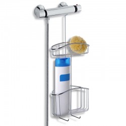 Tatay Stainless Steel Shower Caddy with chrome-plated design