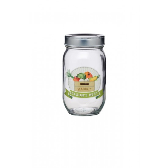 Shop quality Home Made Glass Assorted Print Jars 480ml  - 1 piece in Kenya from vituzote.com Shop in-store or online and get countrywide delivery!