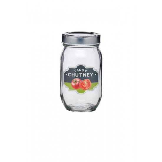 Shop quality Home Made Glass Assorted Print Jars 480ml  - 1 piece in Kenya from vituzote.com Shop in-store or online and get countrywide delivery!