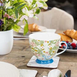 Kitchen Craft China Dawn Floral Footed Mug, 400ml 