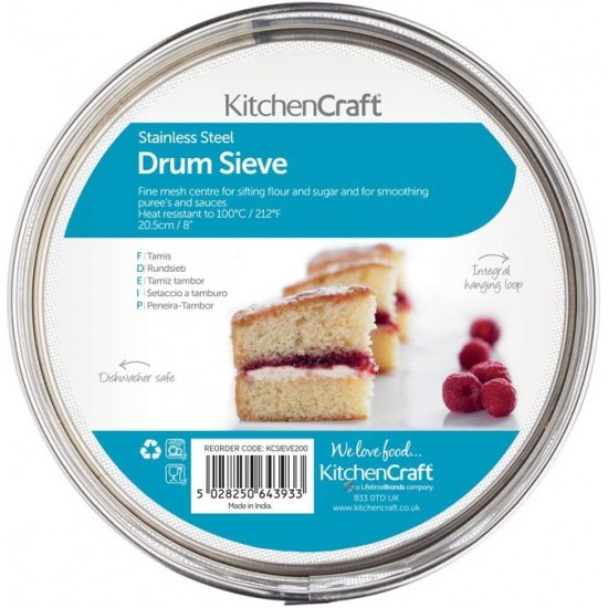 Kitchen Craft Fine Mesh Tamis / Drum Sieve, 20.5 cm, KCSIEVE200 Shop quality Kitchen Craft Fine Mesh Tamis / Drum Sieve, 20.5 cm in Kenya from vituzote.com Shop in-store or online and get countrywide delivery!