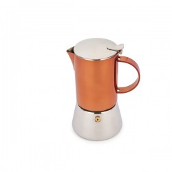La Cafetière Copper Stovetop Espresso Maker, 4-Cup, Stainless Steel, 300 ml