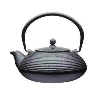 La Cafetière Cast Iron Teapot and Infuser, Black 900 ml 5-cup