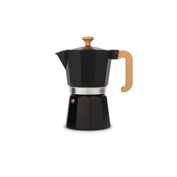 La Cafetière Venice Aluminium Espresso Maker, 6-Cup, Black
