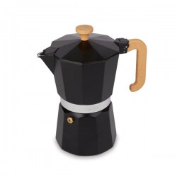 La Cafetière Venice Aluminium Espresso Maker, 6-Cup, Black