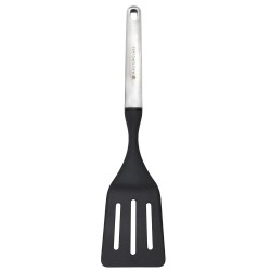 MasterClass Soft Grip Stainless Steel Slotted Turner, 34 cm