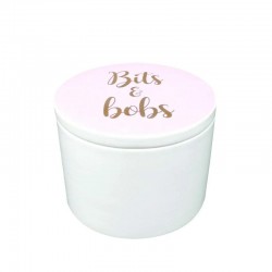 Candlelight Bits and Bobs Lidded Trinket Dish, Pink and Rose Gold, 10.5cm 