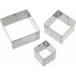 Sweetly Does It Set of 3 Square Fondant Cutters