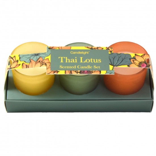 Shop quality Candlelight Thai Lotus Set of 3 Mini Votives Candles in Gift Box Thai Flower Market Scent in Kenya from vituzote.com Shop in-store or online and get countrywide delivery!