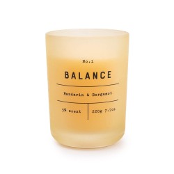 Candlelight Frosted Glass 'Balance' Candle Mandarin & Bergamot Scent 
