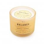 Candlelight Frosted Glass 'Balance' Two Wick Candle Mandarin & Bergamot Scent 