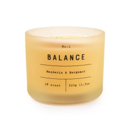 Candlelight Frosted Glass 'Balance' Two Wick Candle Mandarin & Bergamot Scent 