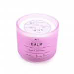 Candlelight Frosted Glass 'Calm' Two Wick Candle Lily & Lavender Scent 