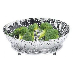 Kitchen Craft Stainless Steel Collapsible Steaming Basket,  28cm 