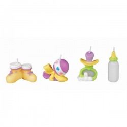 Wilton Baby Shower 4-Piece Candle Set, 2 inches height