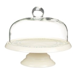 Classic Collection 29cm Ceramic Cake Stand with Glass Dome