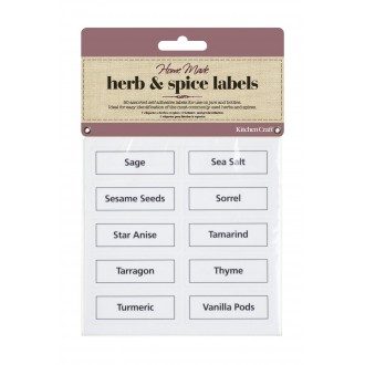 Kitchen Craft Home Made Vinyl Herb and Spice Labels - Pack of 50