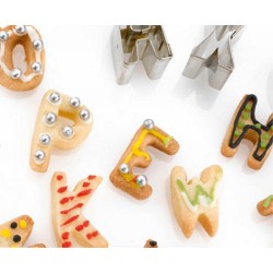 Kitchen Craft Let's Make 26-Alphabet Cookie Cutters With Metal Storage Tin