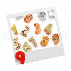 Kitchen Craft Let's Make 9-Numeral Cookie Cutters With Metal Storage Tin