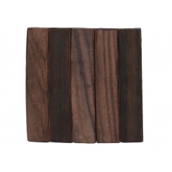 Creative Tops Naturals Pack Of 4 Square Dark Wood Coasters