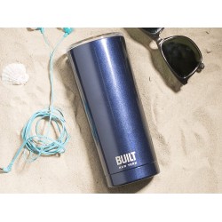 Built  Insulated Travel Mug/Vacuum Flask, Stainless Steel, 590 ml (20 oz) - Midnight Blue