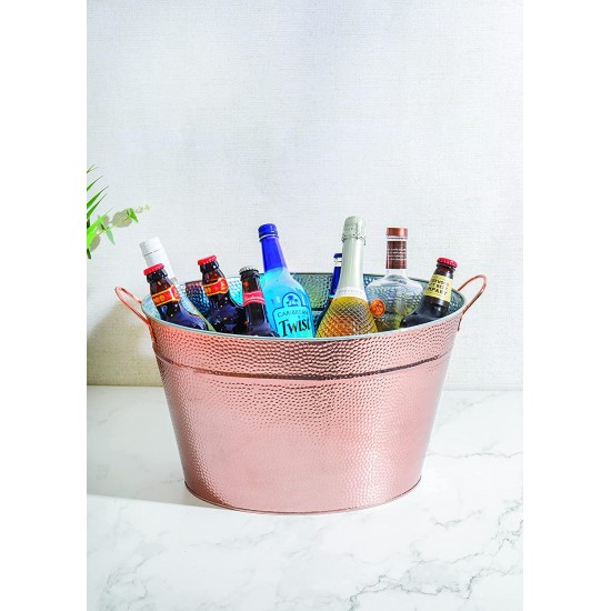 BarCraft Hammered Champagne Pail with Copper Finish