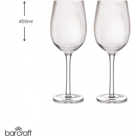 BarCraft Ribbed Wine Glasses, Set of 2 Large Patterned Glasses in Gift Box, 450ml, BCWW2PCRIDG Shop quality BarCraft Ribbed Wine Glasses, Set of 2 Large Patterned Glasses in Gift Box, 450ml in Kenya from vituzote.com Shop in-store or online and get countrywide delivery!