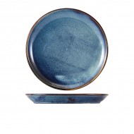 Neville Genware Terra Porcelain Aqua Blue Coupe Plate, 27.5cm