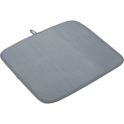 Kitchen Craft Super Absorbent Dish Drying Mat, Grey, 45 x 40 cm