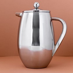 La Cafetière Double Walled Cafetiere, 8-Cup, Stainless Steel, 1 Litre