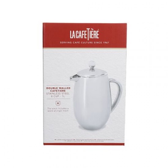 La Cafetière Double Walled Cafetiere, 8-Cup, Stainless Steel, 1 Litre, LCDBLSS8CUP Shop quality La Cafetière Double Walled Cafetiere, 8-Cup, Stainless Steel, 1 Litre in Kenya from vituzote.com Shop in-store or online and get countrywide delivery!