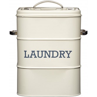 Living Nostalgia Antique Cream Laundry Tin 1kg, Cream