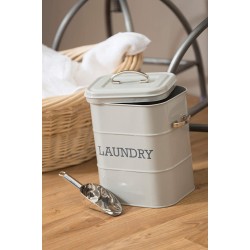 Living Nostalgia Antique Cream Laundry Tin 1kg, Cream