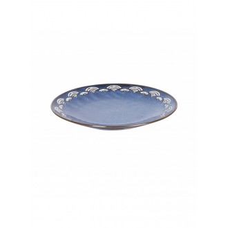 Mikasa Satori Porcelain Seigaiha Border Side Plate, 22cm