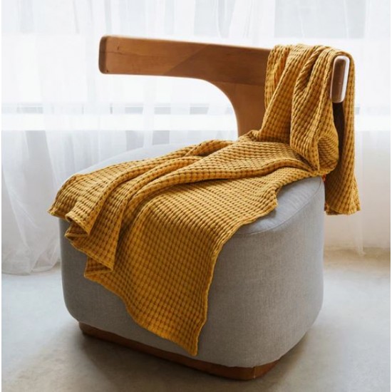 Shop quality Ariika Honey Comb Throw Blanket (140 x 180 cm), Mustard - 100 Egyptian Cotton in Kenya from vituzote.com Shop in-store or online and get countrywide delivery!