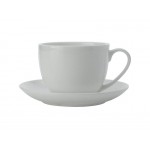Maxwell & Williams Cashmere Tea Cup and Saucer, Fine Bone China, White, 230 ml 