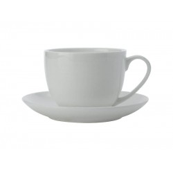 Maxwell & Williams Cashmere Tea Cup and Saucer, Fine Bone China, White, 230 ml 